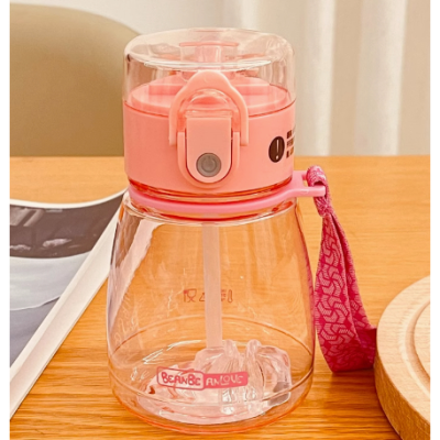 Botella de agua transparente color blanco 308ml