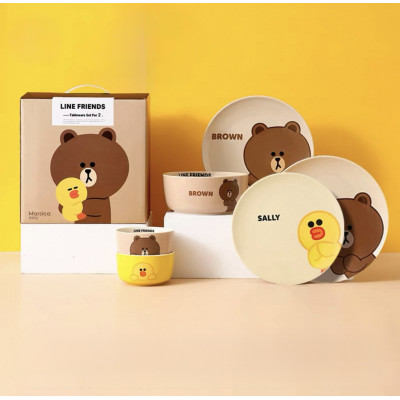 Marsica Conjunto de cubiertos de cerámica para 2 personas