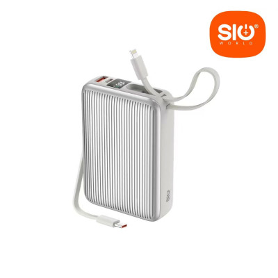 Sio. PB05 Power Bank Con Cable Carga Rapida 20000mAh