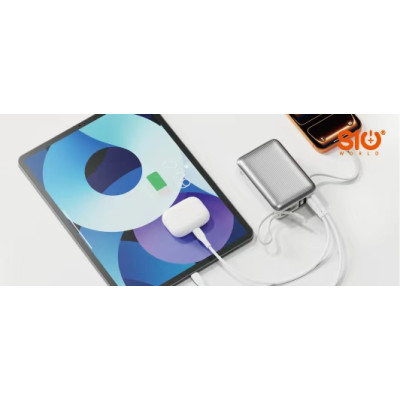 Sio. PB05 Power Bank Con Cable Carga Rapida 20000mAh