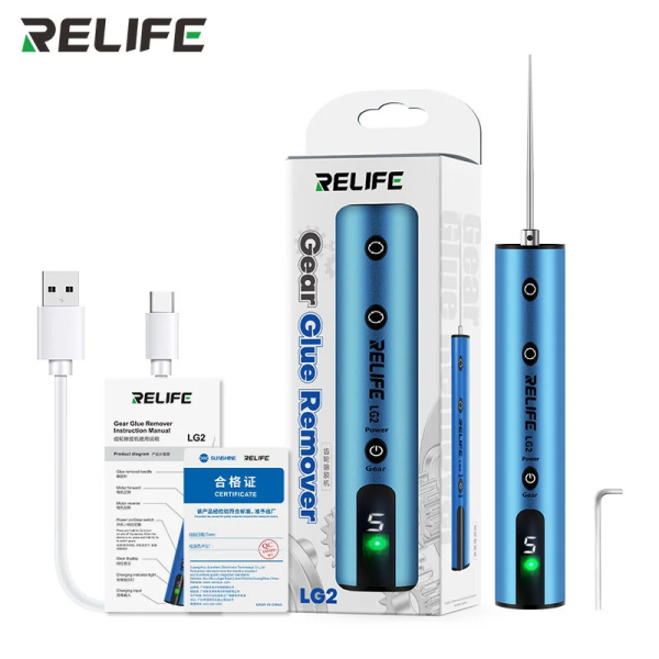 Relife RL-056F Herramienta para retirar pegamento de pantallas con control de velocidad inalámbrico