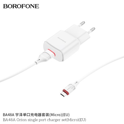 Borofone Ba48A Cargador Rapido Con Cable Micro Usb