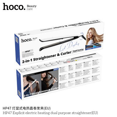 Hoco. HP47 Plancha Pelo 2 IN 1 LED