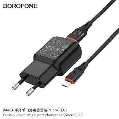 Borofone Ba48A Cargador Rapido Con Cable Micro Usb