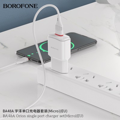 Borofone Ba48A Cargador Rapido Con Cable Micro Usb