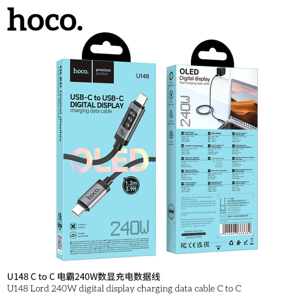 Hoco. U148 Cable Carga Rapida 240W (C-C)