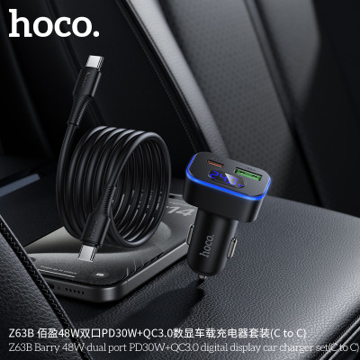 Hoco. Z63B Cargador Coche 48W (C-C)