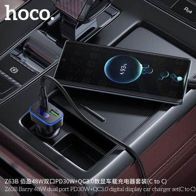 Hoco. Z63B Cargador Coche 48W (C-C)