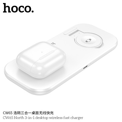 Hoco. CW65 Cargador Inalambrico 3 IN 1