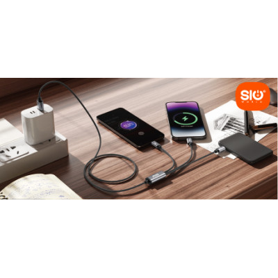 Sio. SC38 Cable 3 IN 1 USB (C/C/IP)