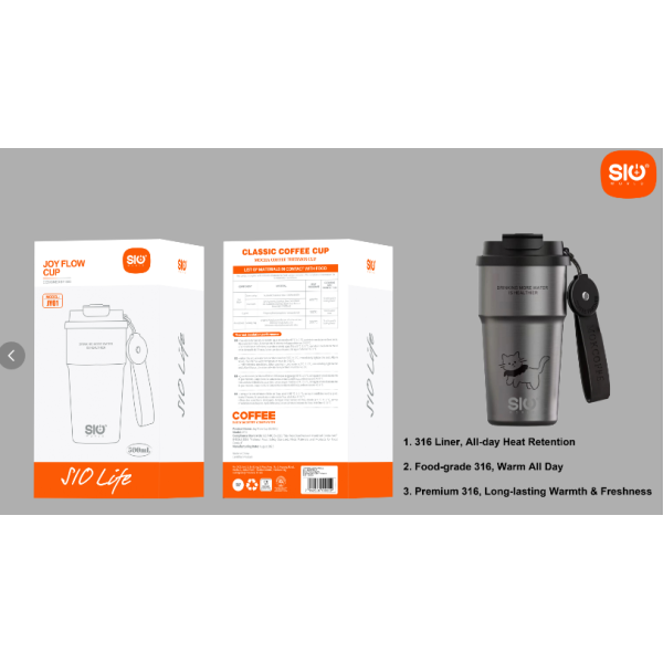 Sio. JY01 Bote Termico Frio & Calor (Premium 316) Negro