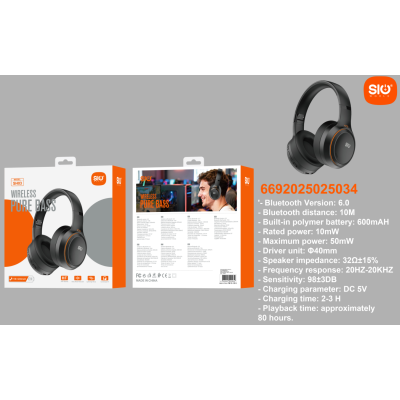 Sio. SH03 Cascos Inalambricos 19h