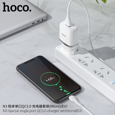 Hoco N3 Cargador Especial De Puerto Único Qc3.0 Micro