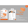 Sio. SD25 Cargador 45W Cable (C-C) Naranja