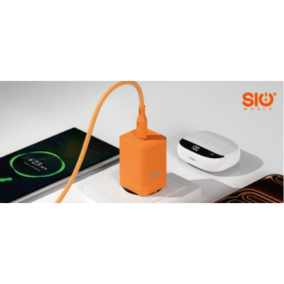 Sio. SD25 Cargador 45W Sin Cable Naranja