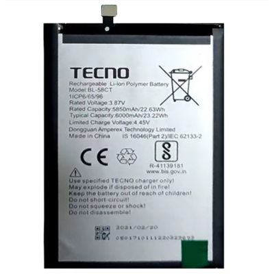 Bateria Para Tecno Spark Pova 7T Bl-58Ct