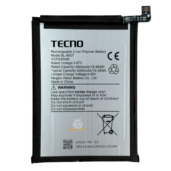 Bateria Para Tecno Camon Ck7N /20 Pro /20 Pro Plus Bl-490T