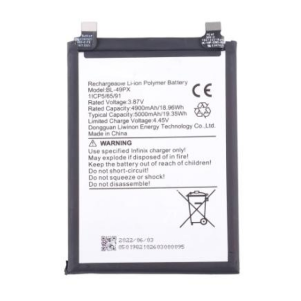 Bateria Para Infinix Note 30 Pro /Zero 30 /GT 10 Pro Bl-49Px