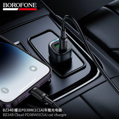 Borofone. BZ34B PD38W(1C1A) Cargador Completo Coche