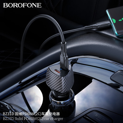 Borofone. BZ31D Cargador Coche PD60W (2C)