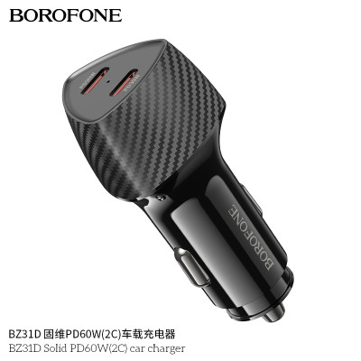 Borofone. BZ31D Cargador Coche PD60W (2C)