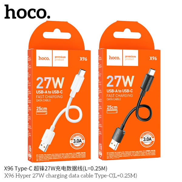 Hoco. X96 Cable USB-TYPE-C 27W L-0.25M