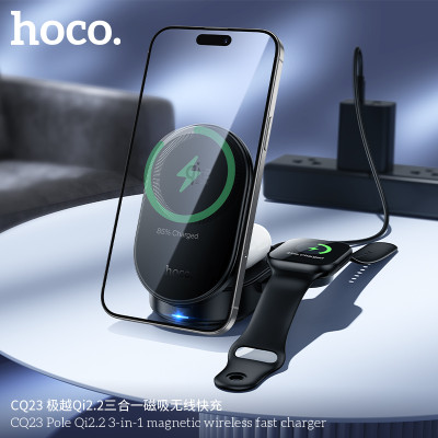 Hoco. CQ23 Cargador Inalambrico Qi2.2 3iN1 25W