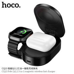 Hoco. CQ23 Cargador Inalambrico Qi2.2 3iN1 25W
