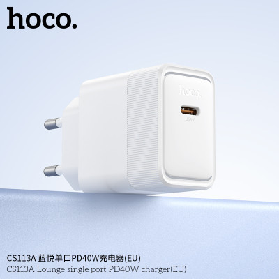 Hoco. CS113A Cargador Rapido PD40W Sin