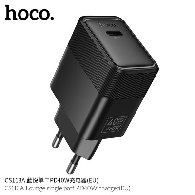 Hoco. CS113A Cargador Rapido PD40W Sin