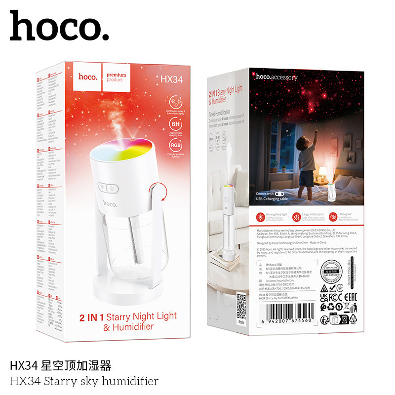 Hoco. HX34 Humidificador