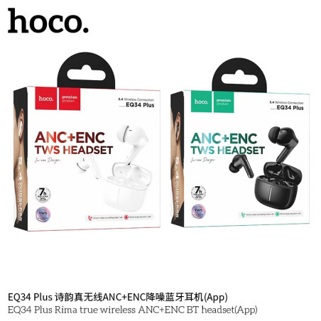 Hoco. EQ34 Plus Auricular BT TWS ANC+ENC (APP)