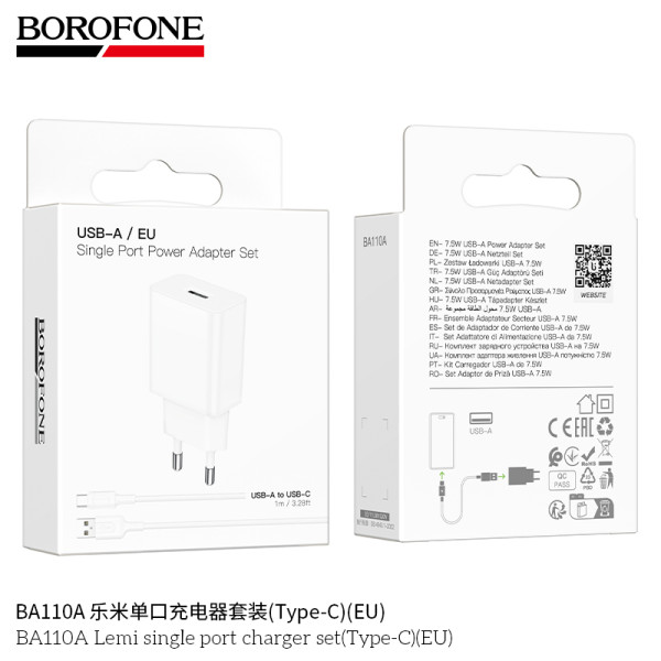 Borofone BA110A Cargador USB-Type C