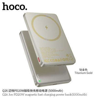 Hoco. Q26 Power Bank Ultrafino PD20W 5000mAh