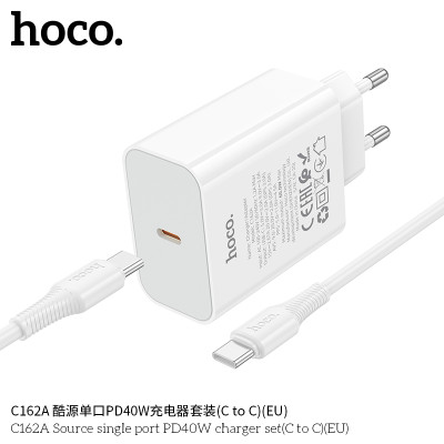 Hoco. C162A Cargador Rapido PD40W C-C