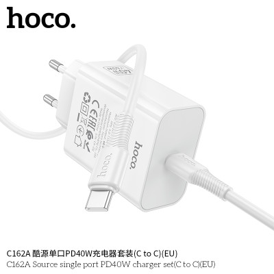 Hoco. C162A Cargador Rapido PD40W C-C