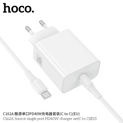 Hoco. C162A Cargador Rapido PD40W C-C