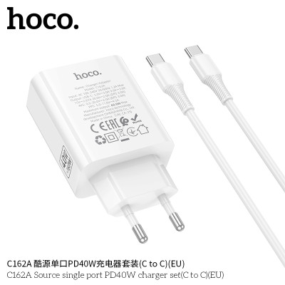 Hoco. C162A Cargador Rapido PD40W C-C