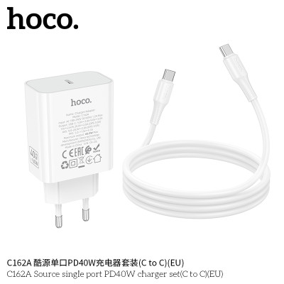 Hoco. C162A Cargador Rapido PD40W C-C