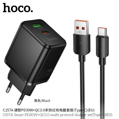 Hoco. C157A Cargador PD30W+QC3.0 (USB-C)