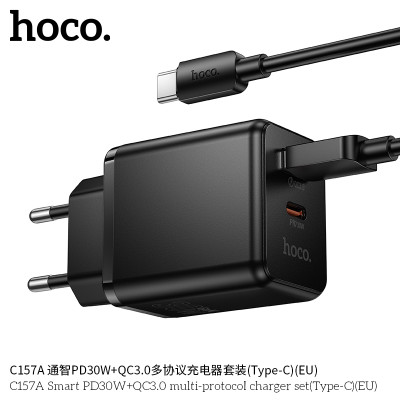 Hoco. C157A Cargador PD30W+QC3.0 (USB-C)