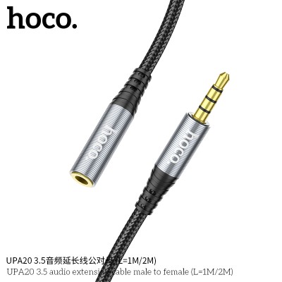 Hoco Upa20 Cable Extensión De Audio 3.5 Macho A Hembra L 2M