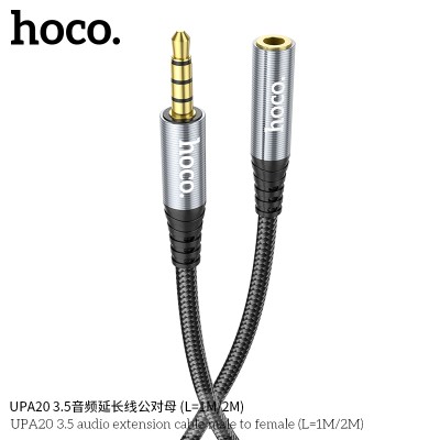 Hoco Upa20 Cable Extensión De Audio 3.5 Macho A Hembra L 2M