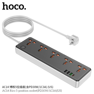 Hoco. AC14A Regleta PD30W + 1C3A
