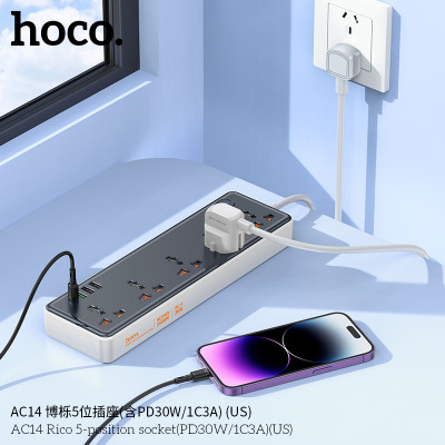 Hoco. AC14A Regleta PD30W + 1C3A