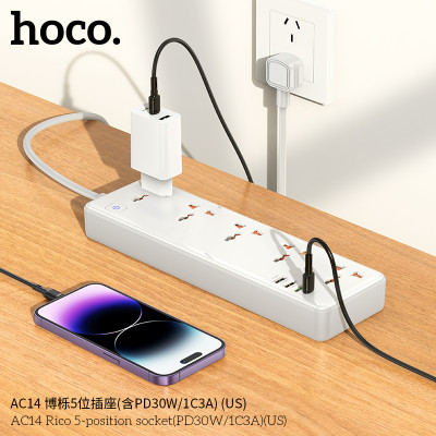 Hoco. AC14A Regleta PD30W + 1C3A