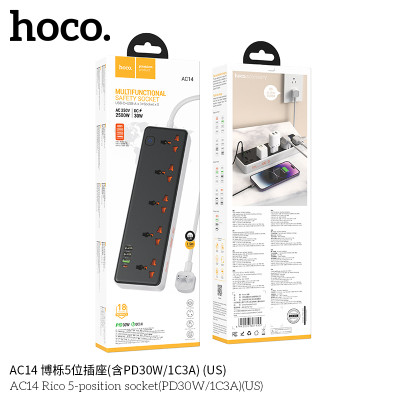 Hoco. AC14A Regleta PD30W + 1C3A