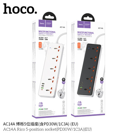 Hoco. AC14A Regleta PD30W + 1C3A
