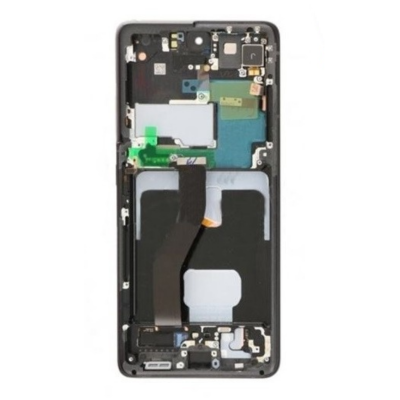 Pantalla Completa Para S21 Ultra / G998 Con Marco Negro Sin Huella
