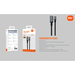Sio SN15 Cable Type C a HDMI Hembra 4K